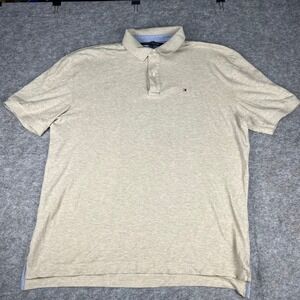 Tommy Hilfiger Mens XXL Classic Fit Polo Shirt Tan Heather Short Sleeve